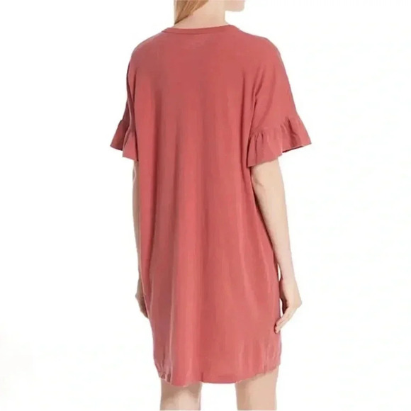 The GREAT. Ruffle Sleeve T-Shirt Dress - Picture 2 of 11